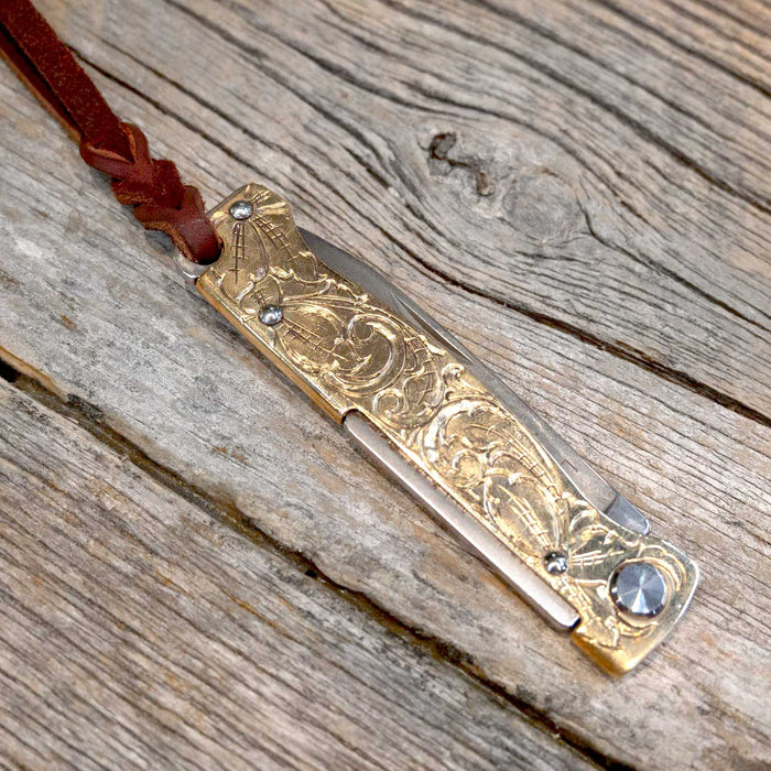 Kamphaus Engraved Brass Pocket Knife Knives Kamphaus