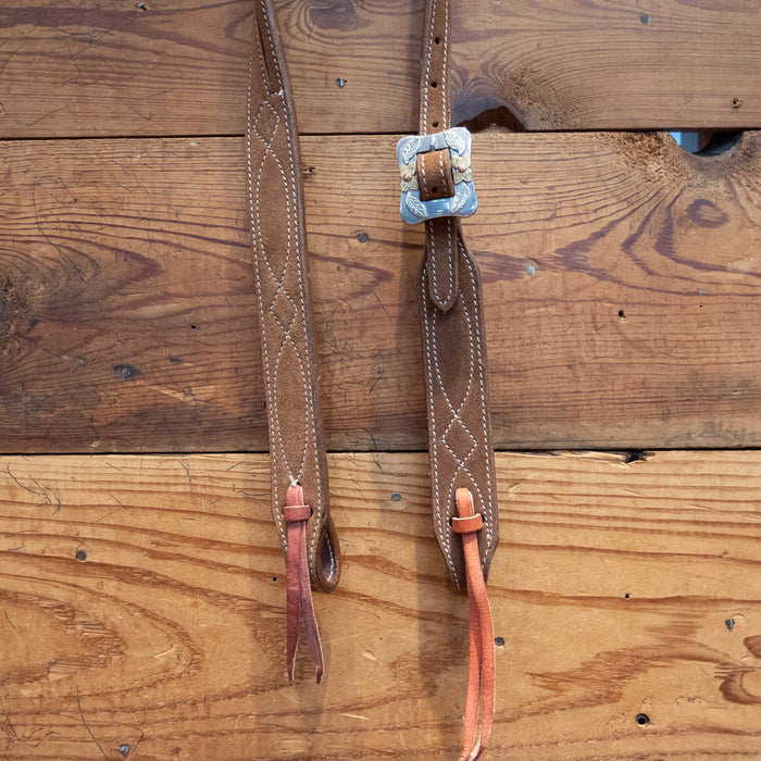 Deer Tan Roughout 3/4" Split Ear Headstall