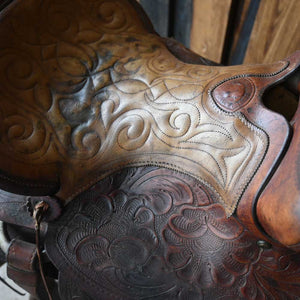 Vintage Western Cowboy Saddle - Herdford Tex Tan Of Yoakum Texas- Western Decor  _CA741 Collectibles Hereford Brand Tex Tan   