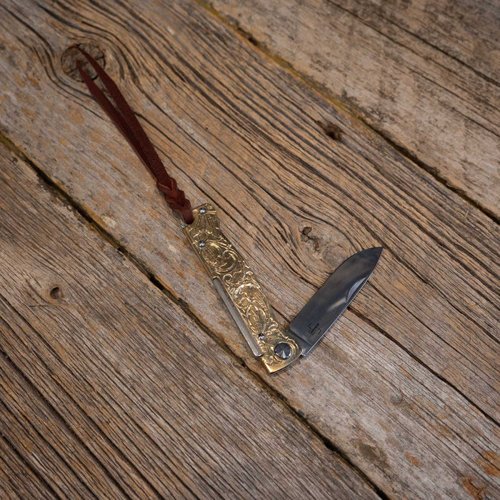 Kamphaus Engraved Brass Pocket Knife Knives Kamphaus