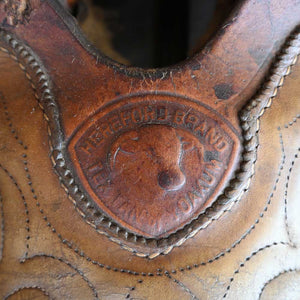 Vintage Western Cowboy Saddle - Herdford Tex Tan Of Yoakum Texas- Western Decor  _CA741 Collectibles Hereford Brand Tex Tan   