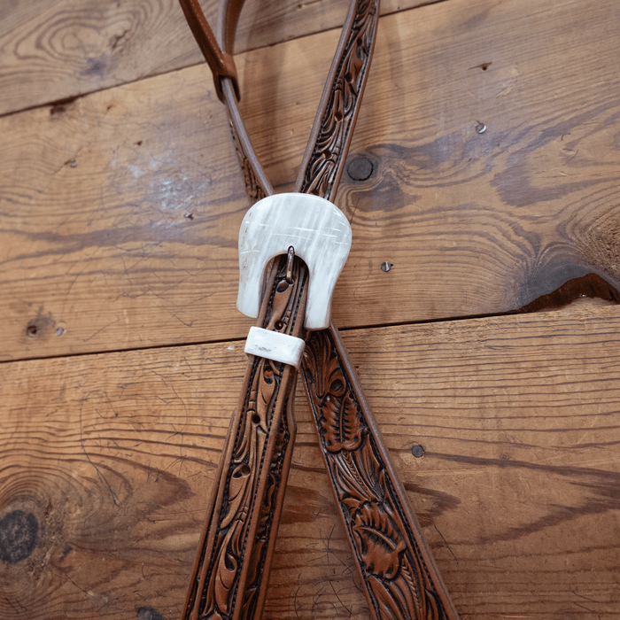 David Haslerig 3/4" Single Ear Headstall w/ Cow Horn Buckle