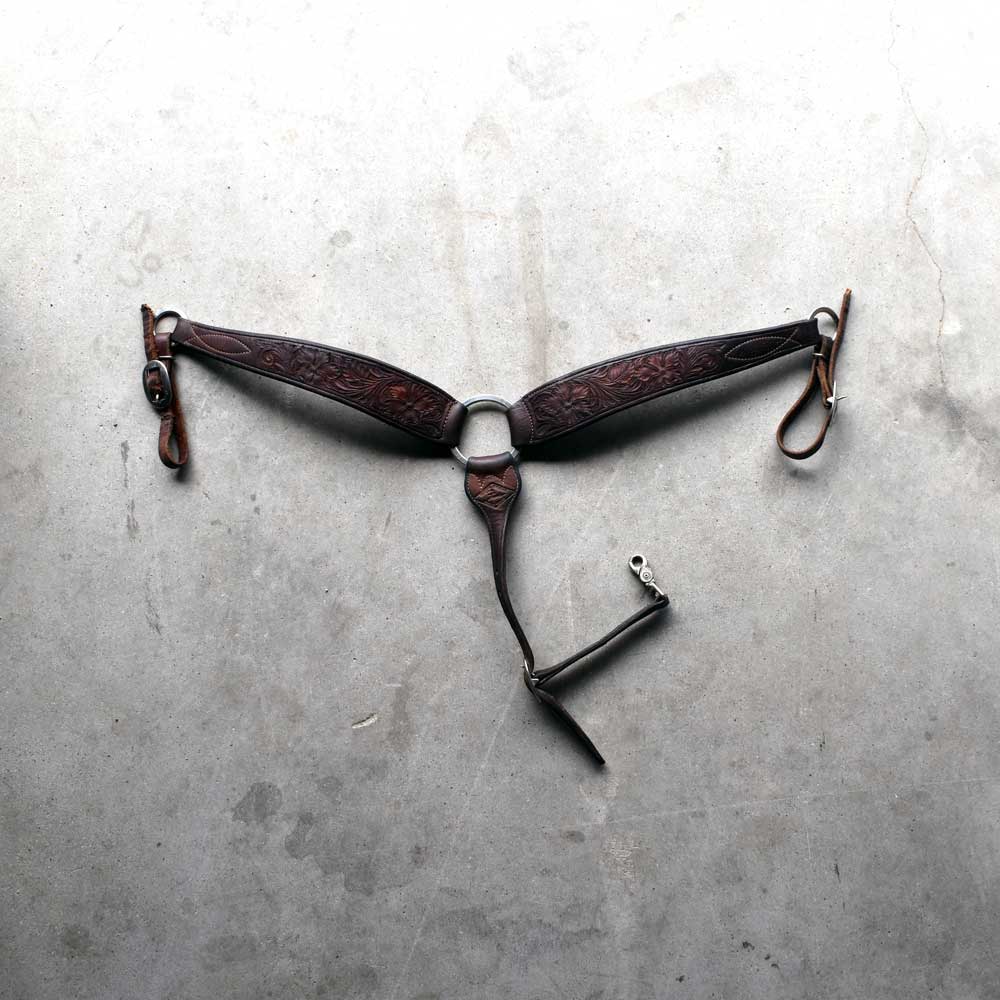 Used Farris Floral Tooled Breast Collar Sale Barn TESKEY'S