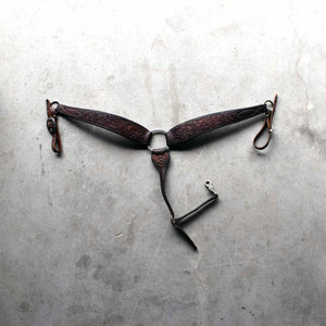Used Farris Floral Tooled Breast Collar Sale Barn TESKEY'S