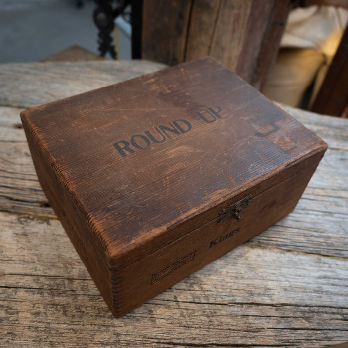 Early 1900's - 1920's Round Up Matchbox