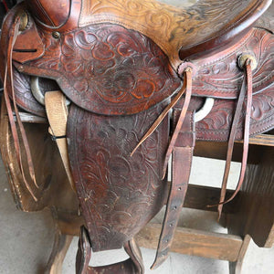 Vintage Western Cowboy Saddle - Herdford Tex Tan Of Yoakum Texas- Western Decor  _CA741 Collectibles Hereford Brand Tex Tan   