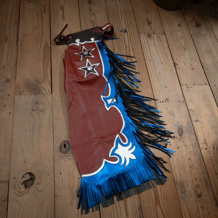 Beagley Red White & Blue Youth Large Rodeo Chaps Tack - Chaps & Chinks Jerry Beagley