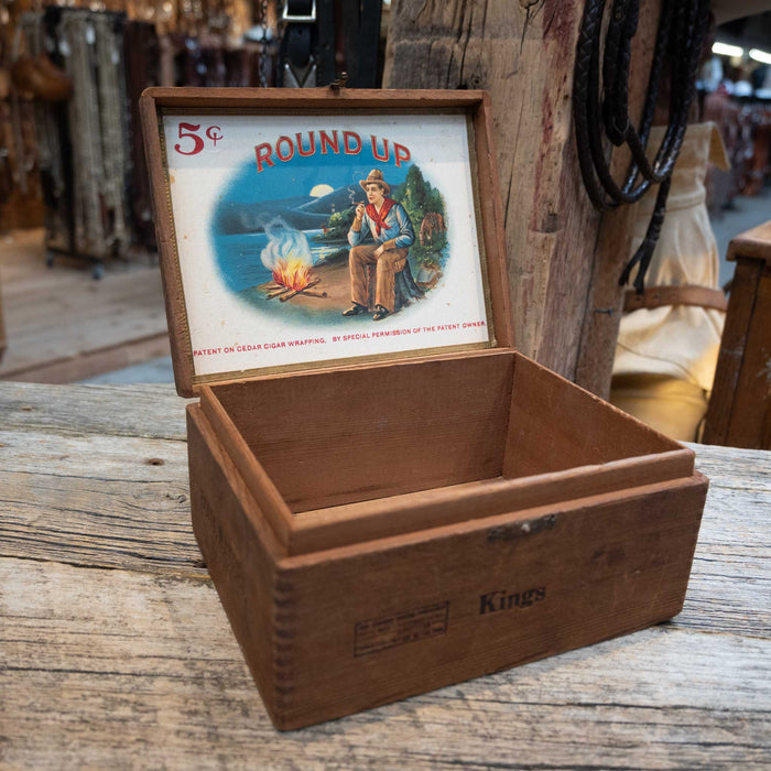 Early 1900's - 1920's Round Up Matchbox