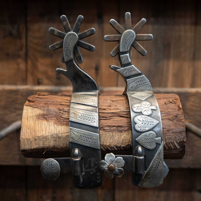 Terry ALWARD Silver Mounted Spurs #586