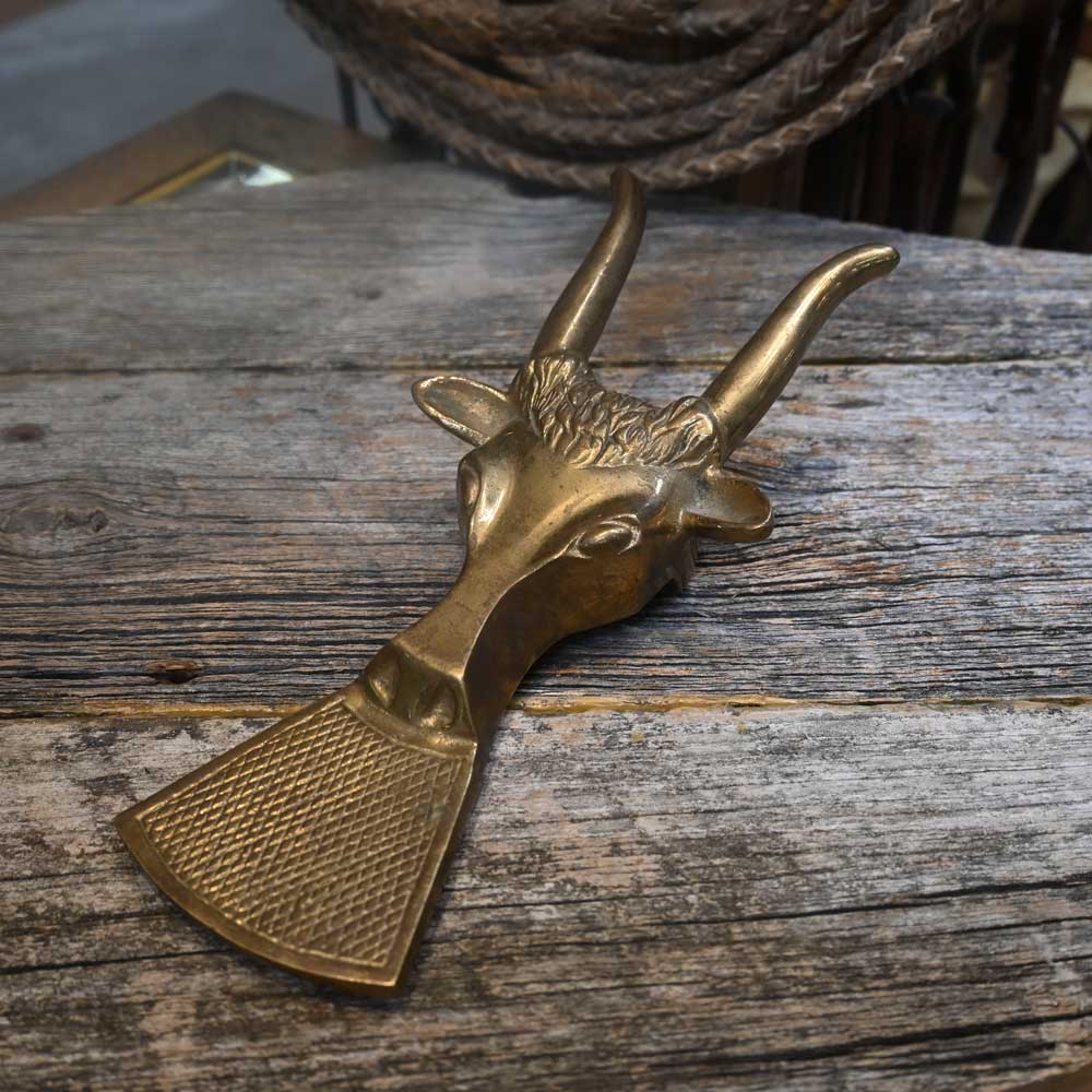 Vintage Brass Boot Jack - Western Decor _CA766 Collectibles MISC   