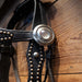 Amazing 1940's Vintage Silver Dotted Bridle & Cavesson Rig w/ Buerman Bit Tack - Rigs MISC