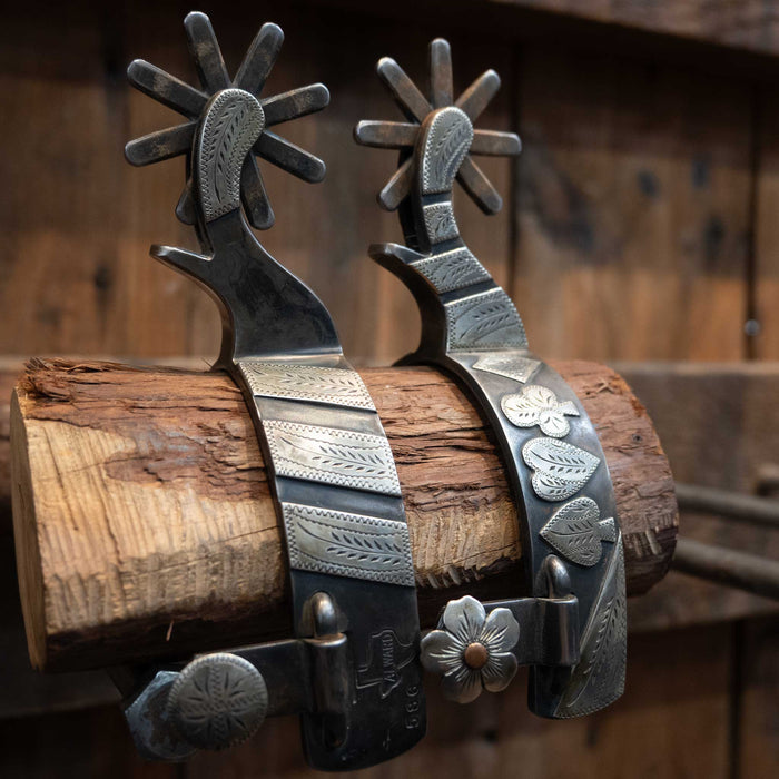 Terry ALWARD Silver Mounted Spurs #586