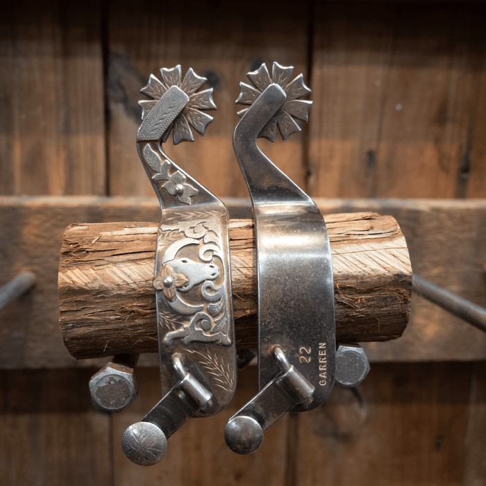 Garren Silver Mounted 8pt. Spurs