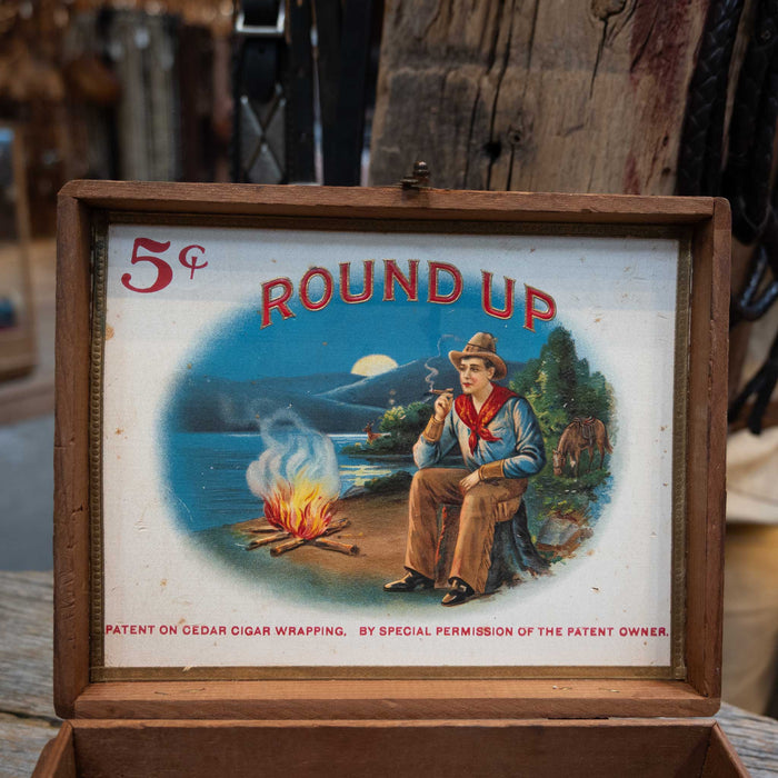 Early 1900's - 1920's Round Up Matchbox