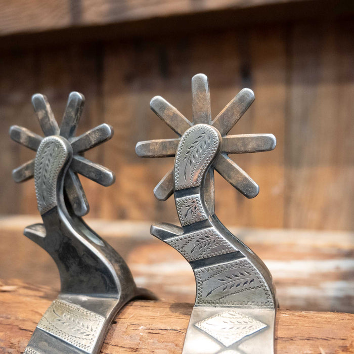 Terry ALWARD Silver Mounted Spurs #586