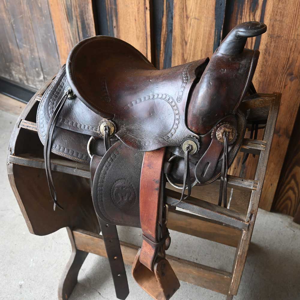 Vintage Western Cowboy Saddle -  SchoellKopf Co. Famous "Jumbo" Saddle _CA736 Collectibles SchoellKopf Co.   