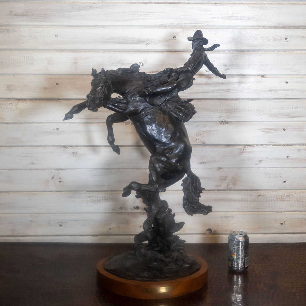 Original Bronze Sculpture By UG Speed "Wild Horse Reckless Mean 1982 ca   _CA694 Collectibles Grant Speed   