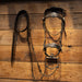 Amazing 1940's Vintage Silver Dotted Bridle & Cavesson Rig w/ Buerman Bit Tack - Rigs MISC
