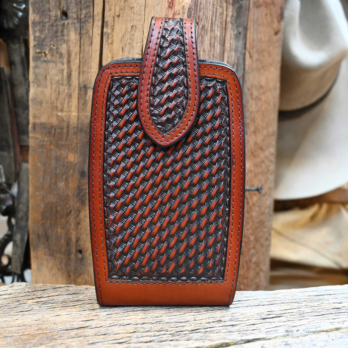 Mahogany Leather Phone Holder Collectibles MISC