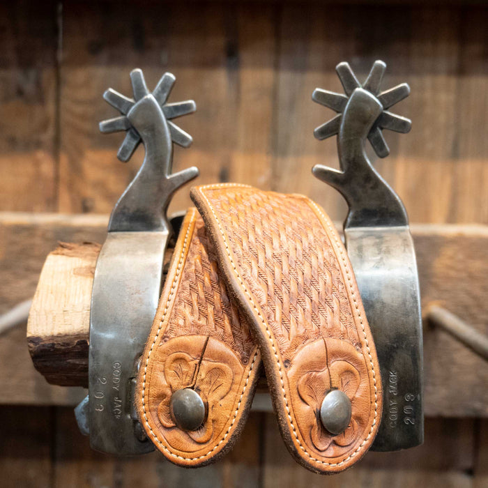 Cody Jack Silver Mounted Longhorn Spurs & Hardware