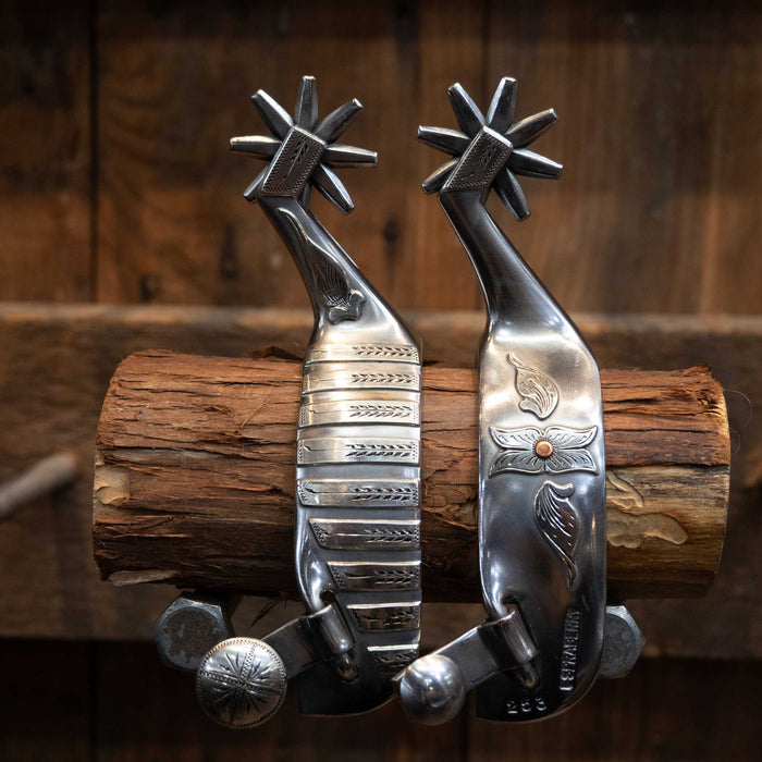 Luke Spraberry #253 Floral 8pt. Spurs Tack - Spurs Luke Spraberry