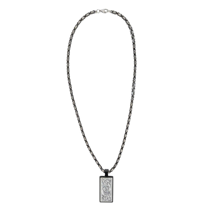 Silver Strike 24" Matte Engraved Scroll Necklace MEN - Accessories - Jewelry & Cuff Links M&F Western Products