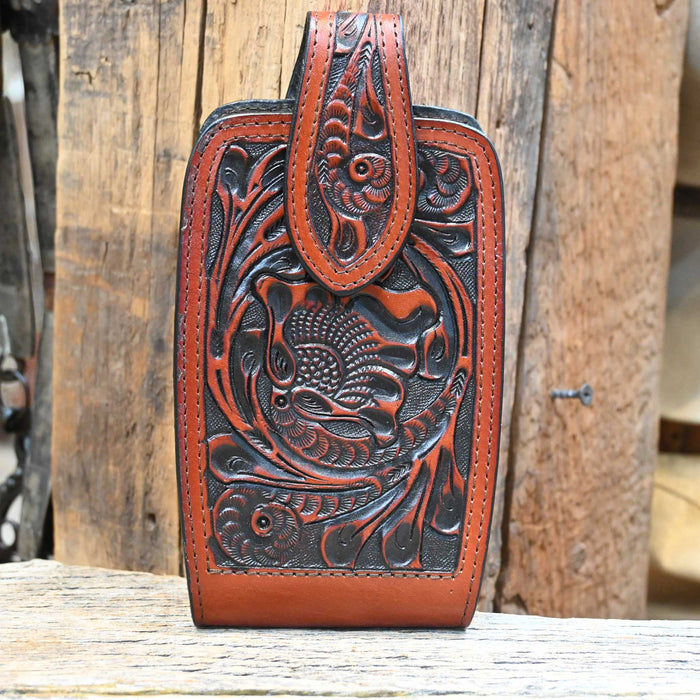 Mahogany Leather Phone Holder Collectibles MISC