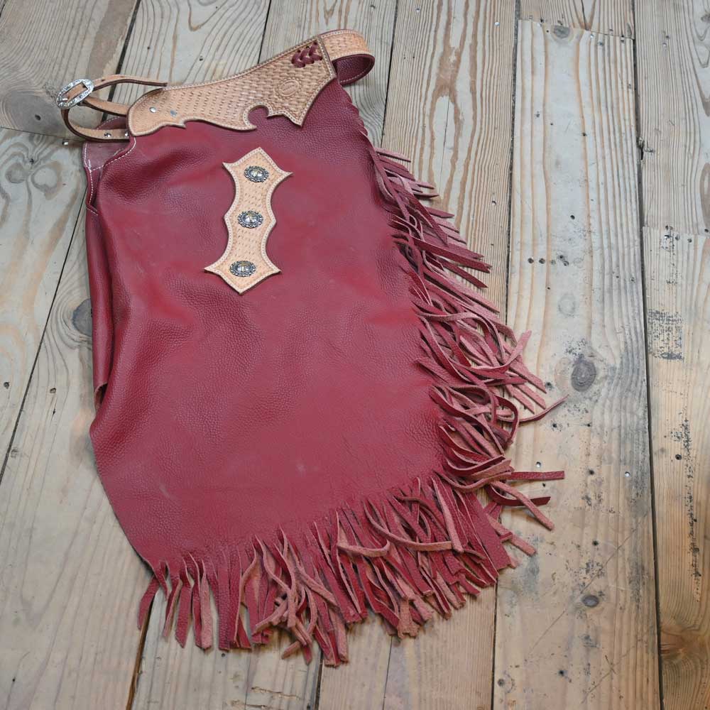 Red Leather Chinks  -  CHAP848 Tack - Chaps & Chinks Kim Dooley   