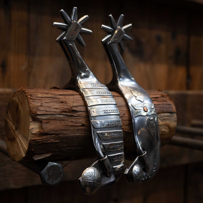 Luke Spraberry #253 Floral 8pt. Spurs Tack - Spurs Luke Spraberry