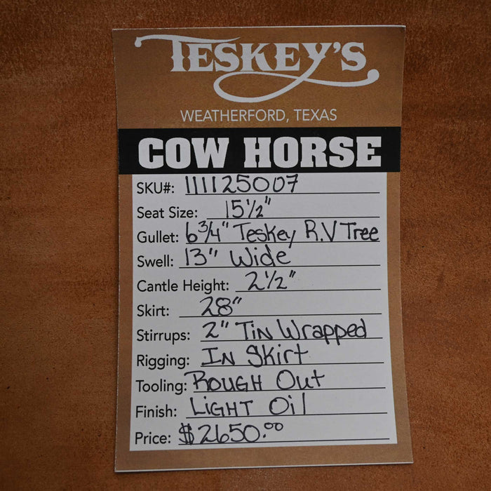 15.5" TESKEY'S RANCH VERSATILITY SADDLE