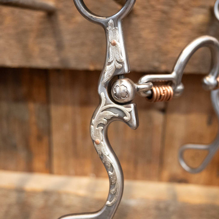 Silver Mounted Kerry Kelley 02S Ported Chain w/Rings Bit