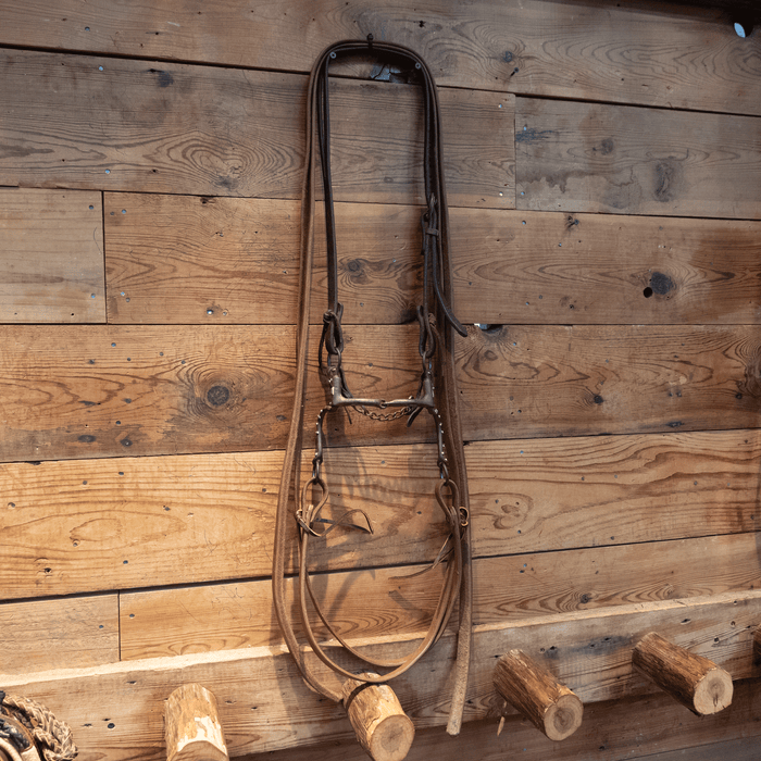 Snaffle w/ Copper Inlay Bit Bridle Rig