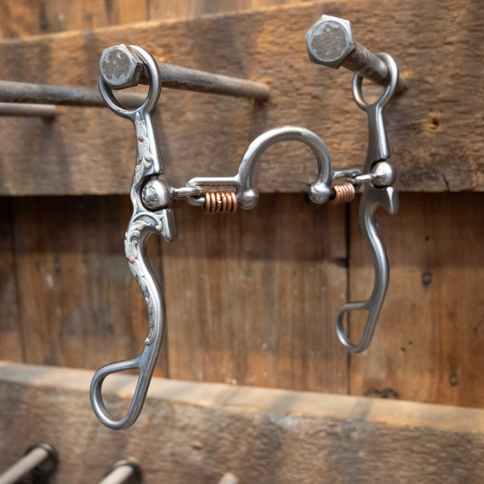 Silver Mounted Kerry Kelley 02S Ported Chain w/Rings Bit