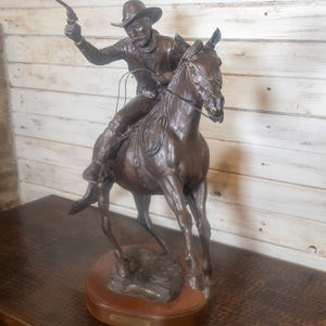 Original Bronze Sculpture "Cuttin Down" By Jack Bryant _CA693 Collectibles Jack Bryant   