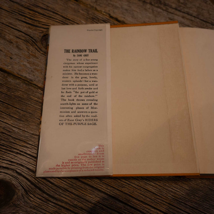 Zane Grey "The Rainbow Trail" Book