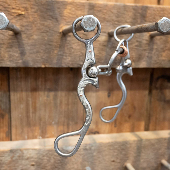 Silver Mounted Kerry Kelley 02S Ported Chain w/Top Rings Bit