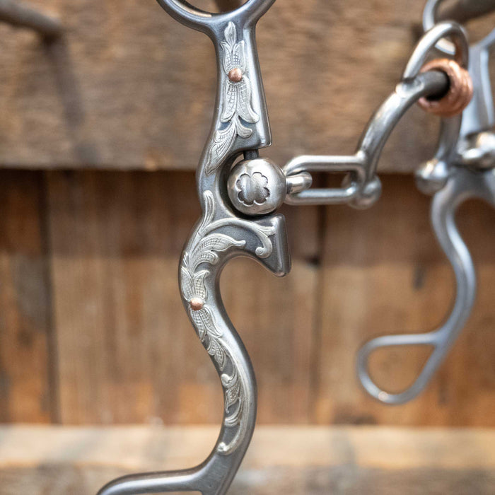 Silver Mounted Kerry Kelley 02S Ported Chain w/Top Rings Bit