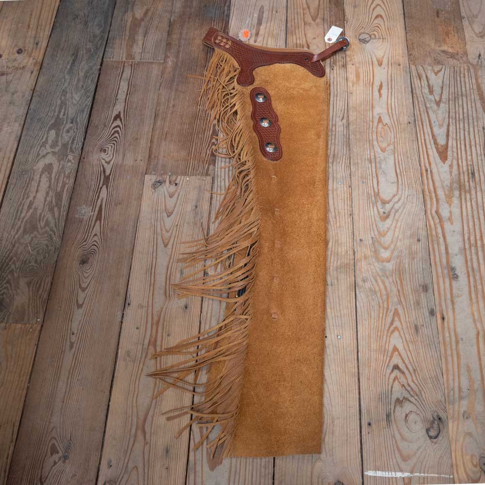 Teskey's Extra Small - Leather Roughout Show Chaps CHAP426 Tack - Chaps & Chinks Teskey's   
