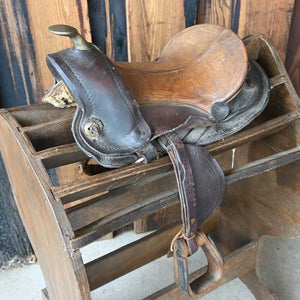 Vintage 1800's Western Cowboy Saddle - Western Decor  _CA738 Collectibles MISC   