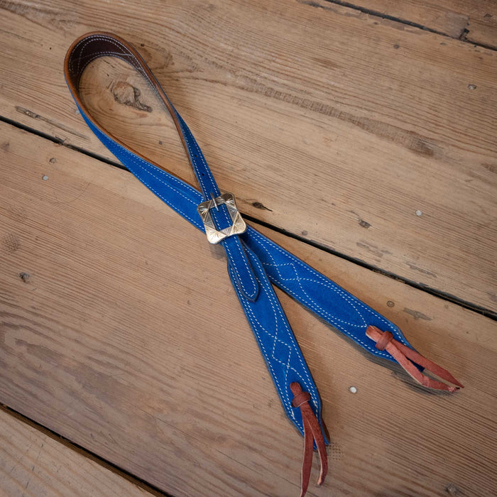 Ocean Blue Roughout 3/4" Split Ear Headstall - Select Buckle