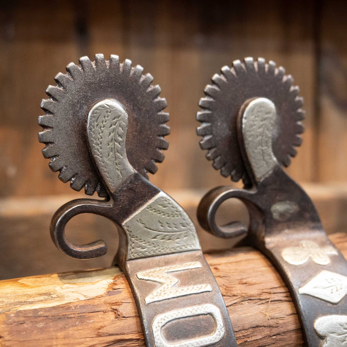 Jerry CATES Spur #1845 Silver Mounted Tack - Spurs Jerry CATES