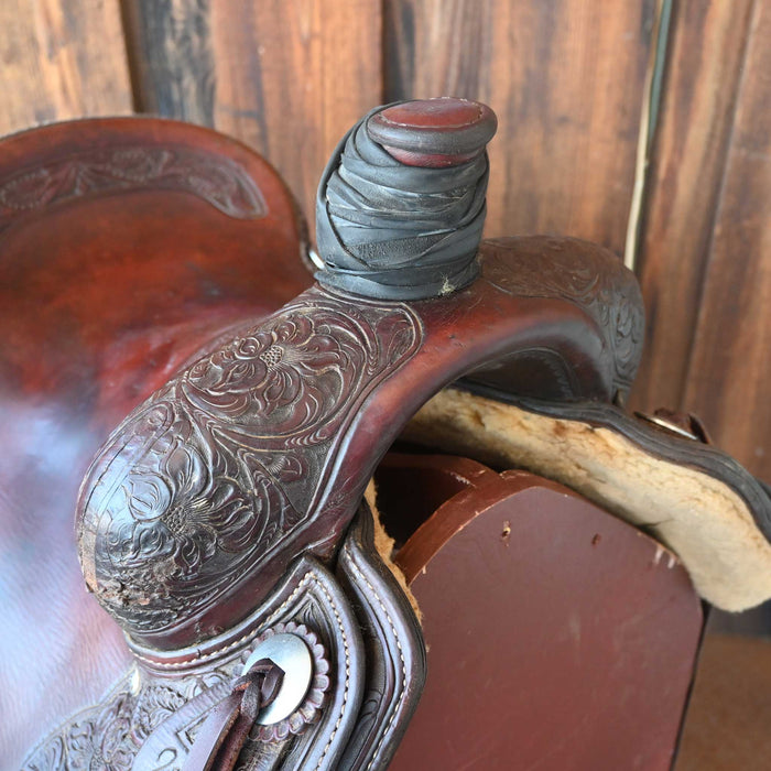 14.5" USED JEFF SMITH RANCH CUTTER SADDLE Saddles - Used Jeff Smith