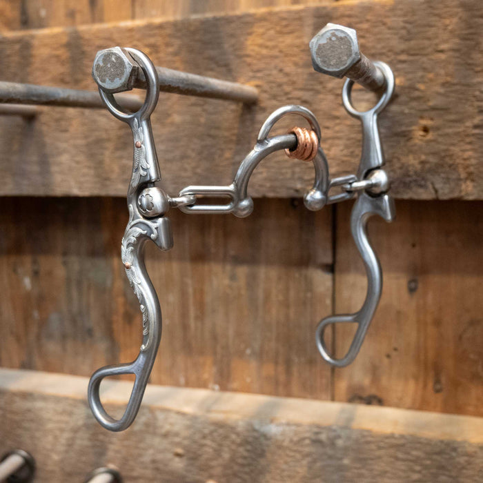 Silver Mounted Kerry Kelley 02S Ported Chain w/Top Rings Bit