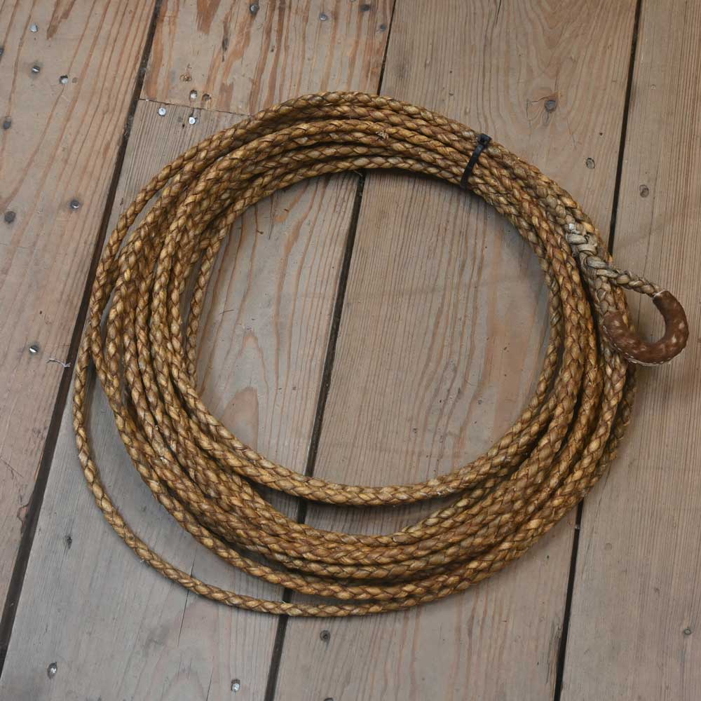 45' Handmade Rawhide Lariat Rope RR054 Tack - Ropes Teskey's   