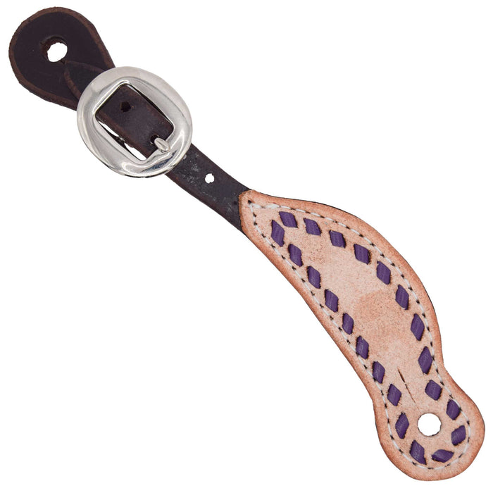 Teskey's Ladies Two Tone Chocolate Spur Strap w/Buckstitch