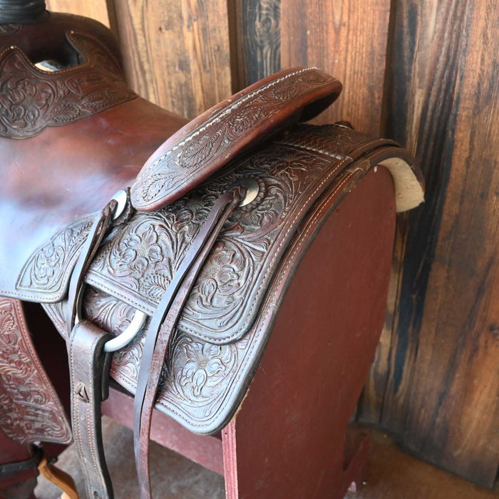 14.5" USED JEFF SMITH RANCH CUTTER SADDLE Saddles - Used Jeff Smith