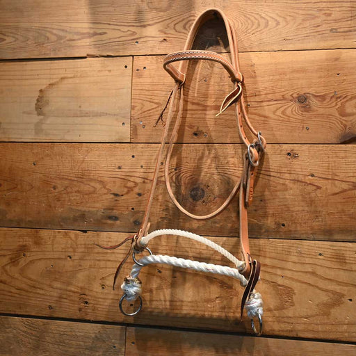 CHS Pauley Puller Rope Nose Side Pull Tack - Training Cow Horse Supply