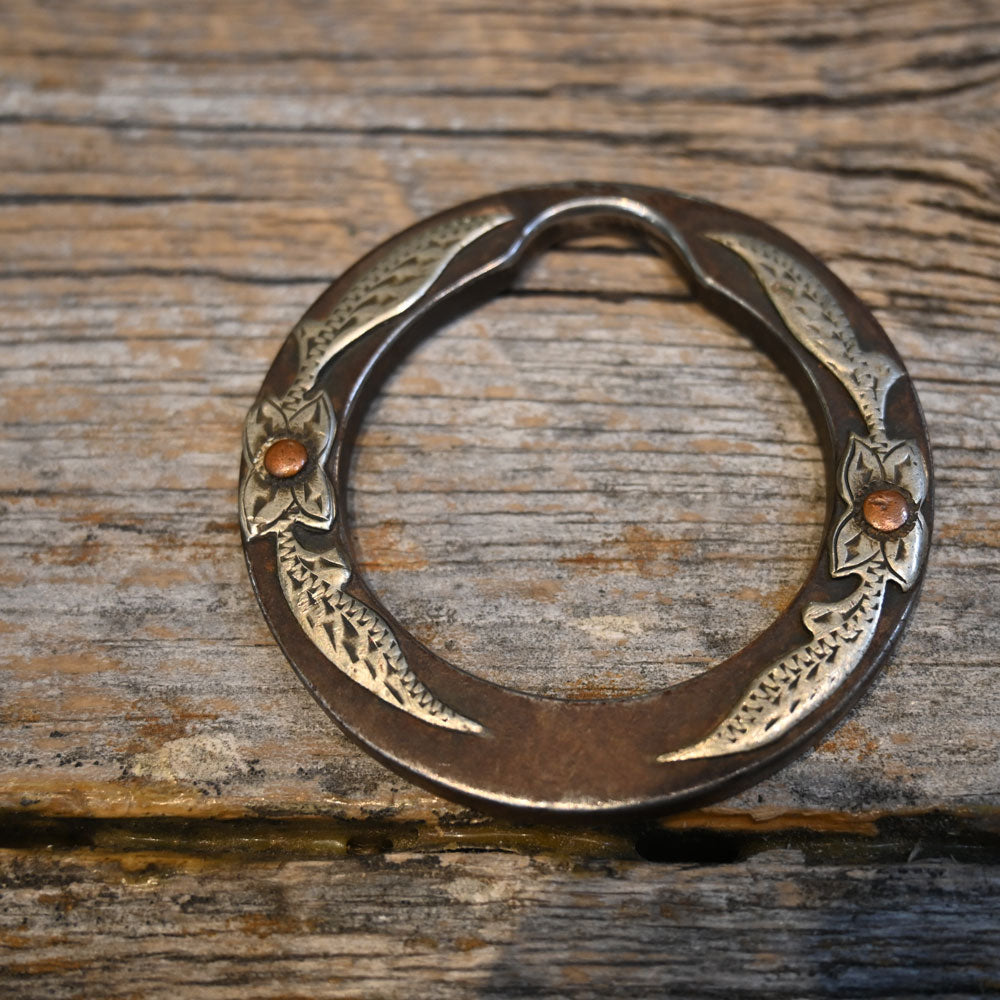 Handmade by Larry TURNER - Silver Mounted Tie Ring AAHT102 Tack - Conchos & Hardware Larry Turner