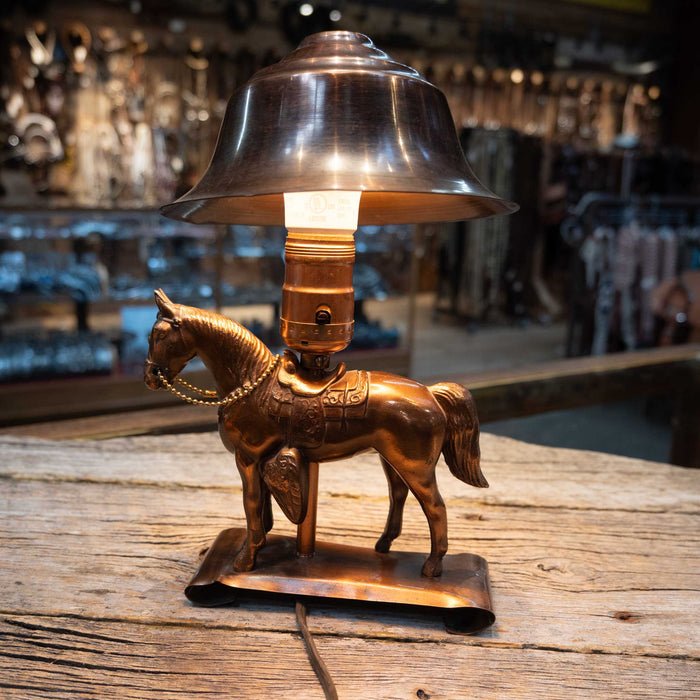 1940's Copper Horse Lamp