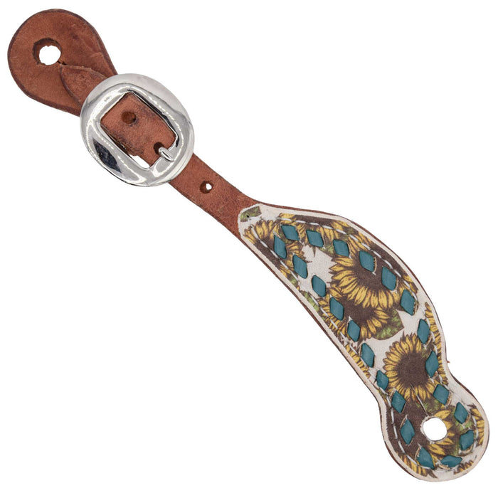 Teskey's Youth Sunflower Spur Straps w/Buckstitch